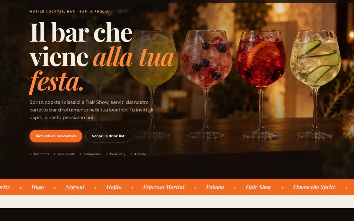 Sito web Bar Mobile