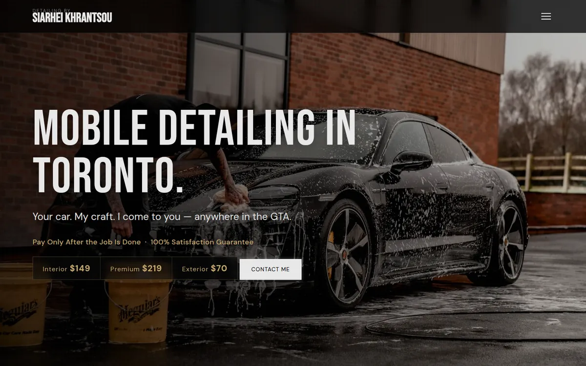 Sito Black Mobile Detailing