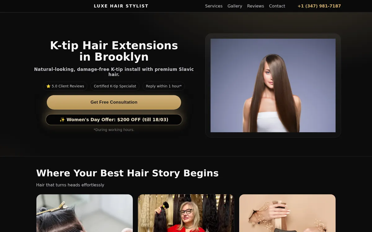 Sito web KTI Hair Extension