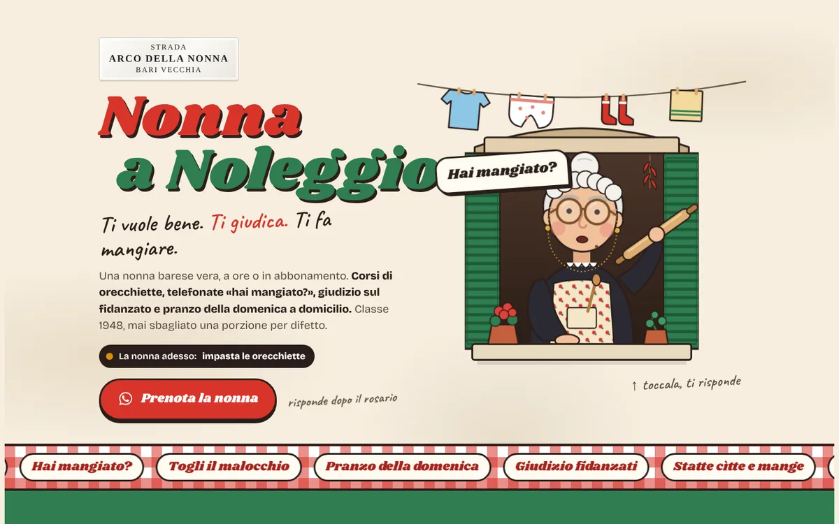 Sito regalo Nonna a Noleggio