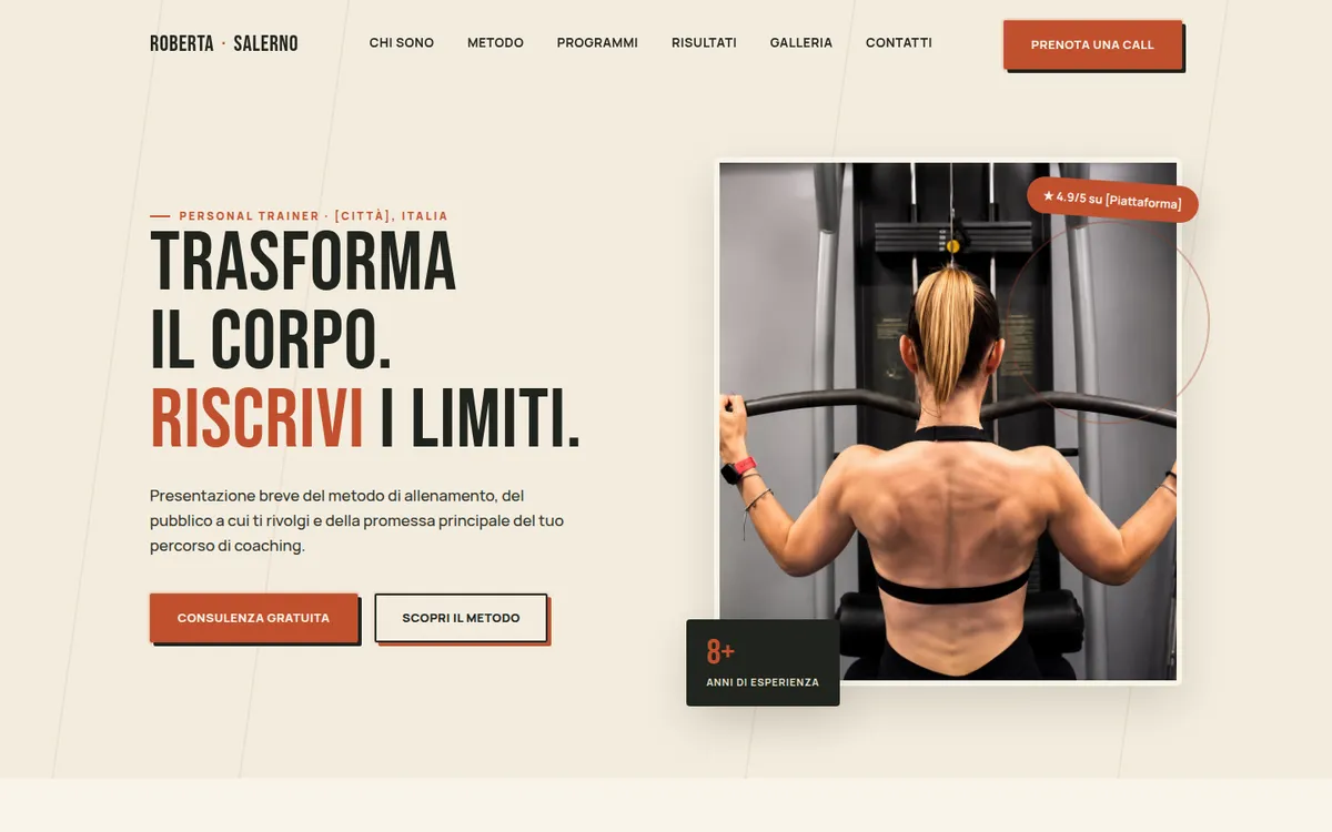 Sito web Salerno Fitness